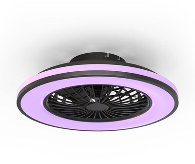 Calex Deckenventilator mit LED-Beleuchtung – Fernbedienung mit Timer – RGB-Licht von kalt bis warmweiß – ø 49 cm