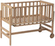 Geuther Betty Beistellbett, Beistellbett, Kinderbett – mit Rollen – 45x90 cm – Babybett bis 9 kg – massives Buchenholz – Öko-Holz