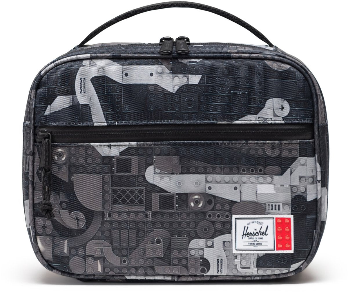 Herschel Lego Pop Quiz Lunchbox – abstrakte Steine, schwarz