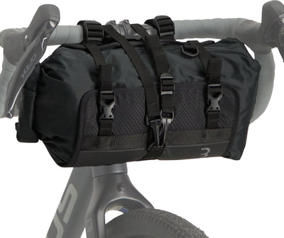 BBB Fahrradlenkertasche Rennrad Gravelbike 5 bis 10 Liter – Nylon-Lenkergurt mit wasserdichter Fahrradtasche – Bikepacking-Taschen – Drybag Frontfellow BSB-141