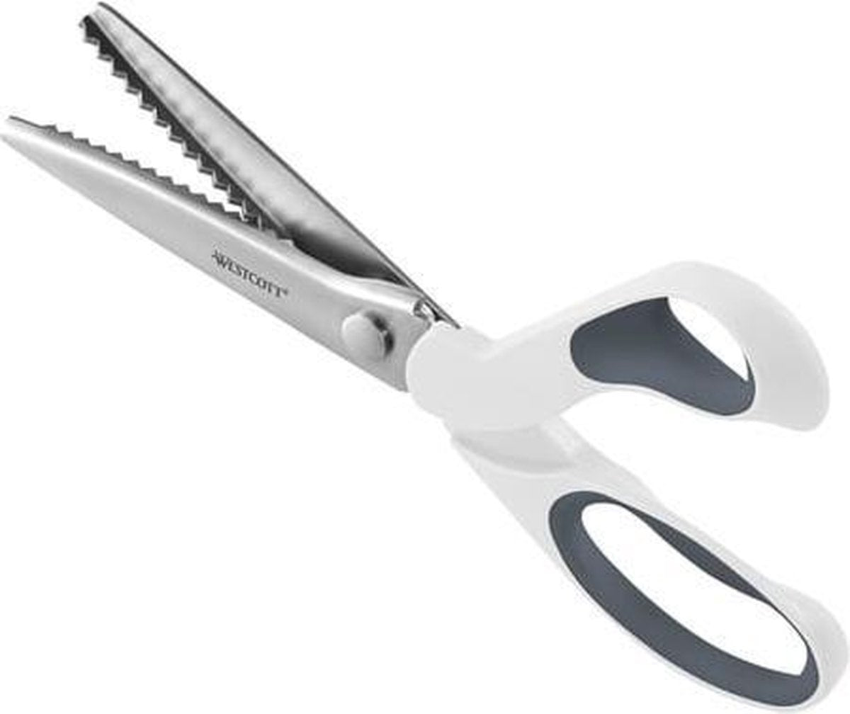 Westcott Zackenschere 24 cm Edelstahl – Weiß Grau Silber – AC-15983