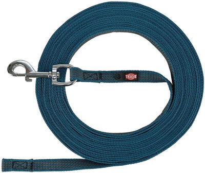Trixie Hundeleine Schleppleine mit Gummi -Anti -Slip -Benzinblau