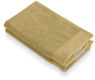 Walra Gästehandtuch aus weicher Baumwolle Popcorn - Gelb - 2x 30x50