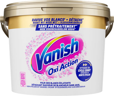 Vanish Oxi Action Whitening Booster Pulver – Fleckentferner für weiße Wäsche – 2,7 kg
