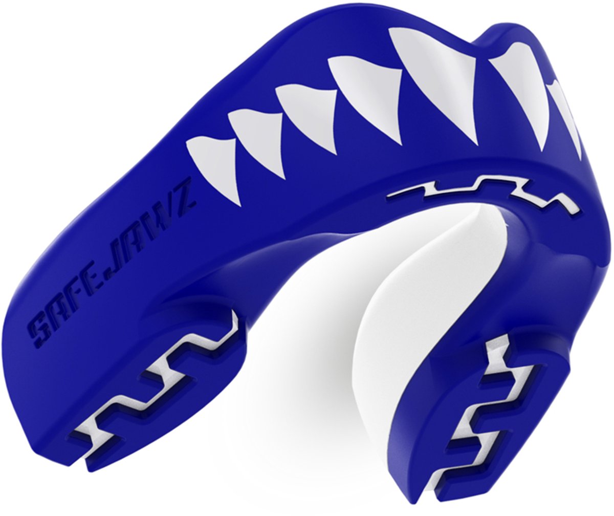 Safejawz Mundschutz Extro-Serie Shark Blue White Junior