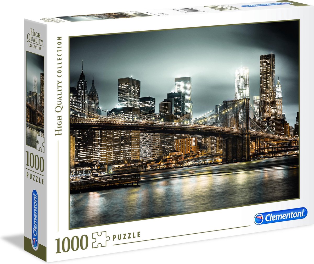 Clementoni – Puzzle – 1000 Teile – Skyline von New York – Puzzle für Erwachsene – hochwertige Sammlung