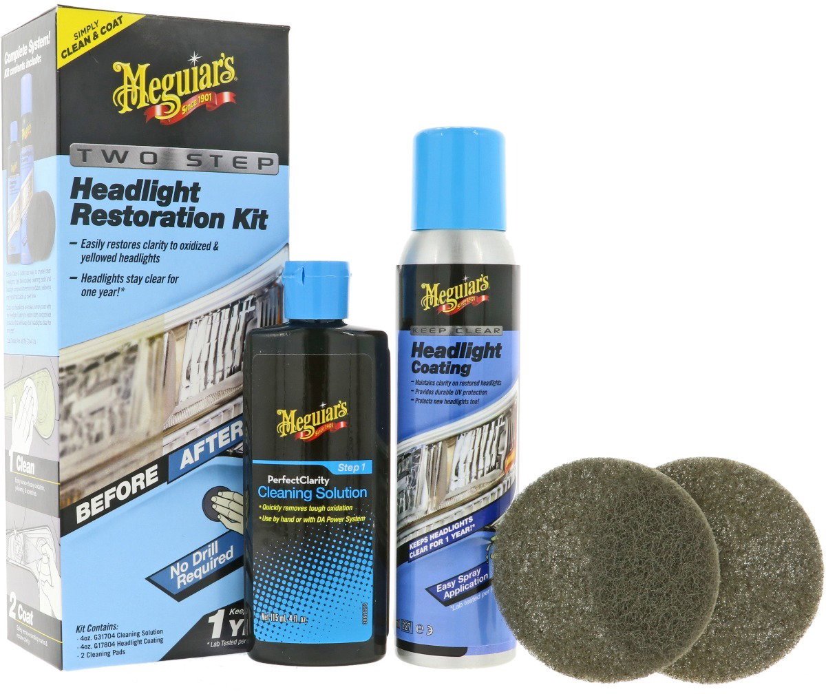Meguiars perfekte Klarheit – Scheinwerfer-Restaurierungsset – Scheinwerfer-Restaurierung – Scheinwerfer-Polierset – Scheinwerfer-Reparatur