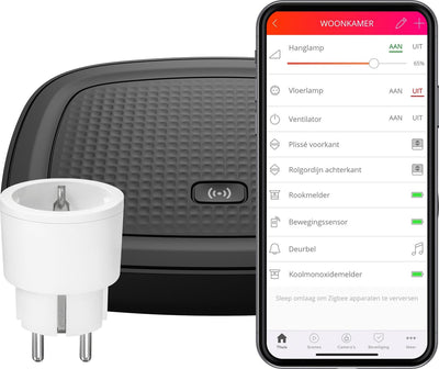 Click on Click off Smart Bridge Starterset mit Schaltstecker – zentrale Steuerung mit Android iOS App – kompatibel mit Google Assistant, Amazon Alexa, Apple Home Kit – WLAN