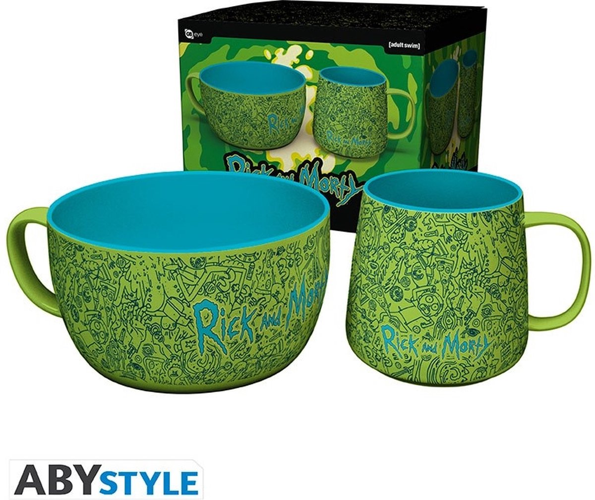 Aby-Stil Rick und Morty Frühstücksset (Becherschale)