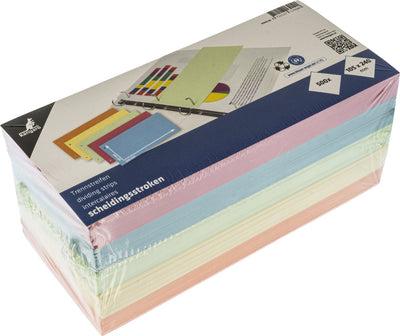 Kangaro-Trennstreifen - 240x105 - 2-Ring - 500 Stück - farblich sortiert - 07070-90