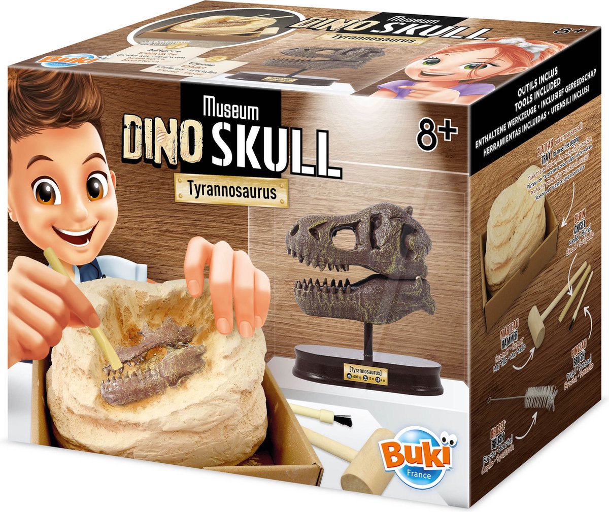 Buki France Buki – Dino-Schädel-Ausgrabungsset – T-Rex