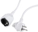 Q-Link-Verlängerungskabel mit Flachstecker – h05vv-f-Buchse mit Schutzkontaktanschluss – 3 x 1,5 mm² – weiß – 5 Meter