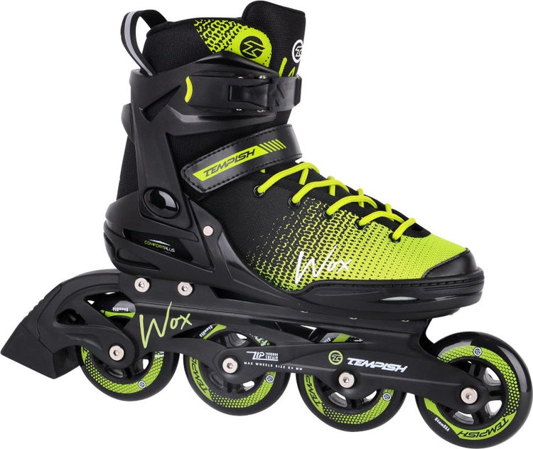 Tempish Wox 84 Inline-Skates für Erwachsene – 4 x 84 mm Rollen – Fitness-Inline-Skates – Schwarz Grün – Größe 43