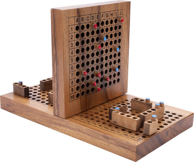 Longfield-Schlachtschiff – Strategiespiel aus Holz – Seeschlacht-Brettspiel – klassisches Seeschlacht-Spiel – taktisches Denkspiel – 2 Spieler – Engelsherz
