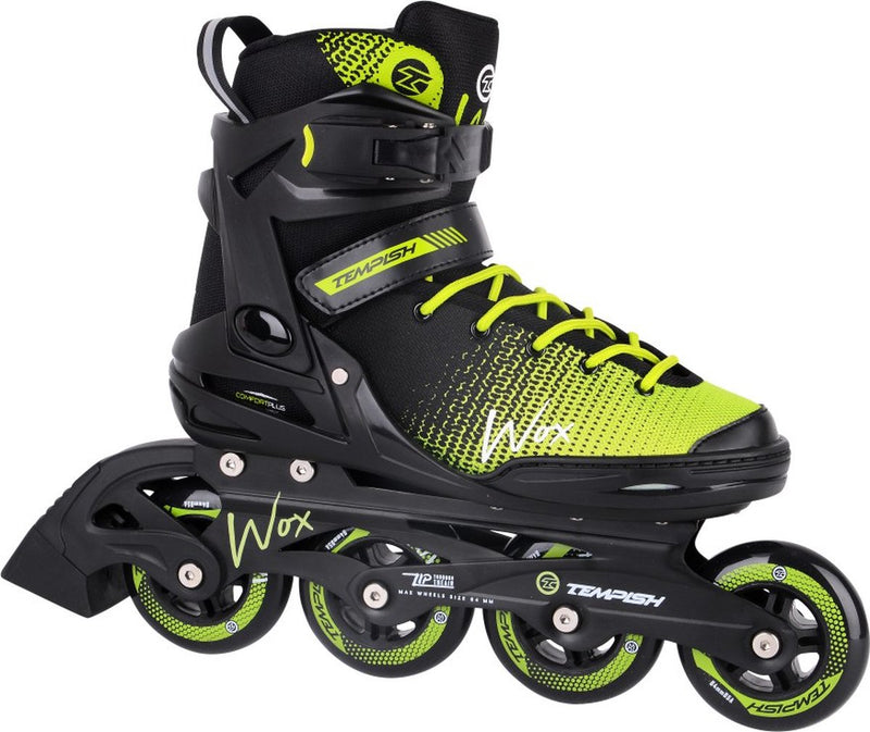 Tempish Wox 84 Inline-Skates für Erwachsene – 4 x 84 mm Rollen – Fitness-Inline-Skates – Schwarz Grün – Größe 42