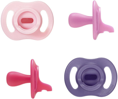 Tommee Tippee ultraleichter Schnuller mit festem Sitz – 18–36 Monate – 4er-Set – einteiliger Silikon-Schnuller – Pink Multi