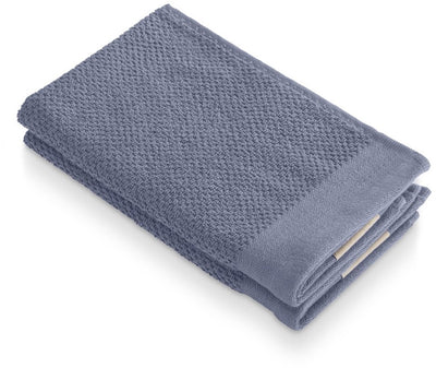 Walra Gästehandtuch aus weicher Baumwolle Popcorn - Blau - 2x 30x50