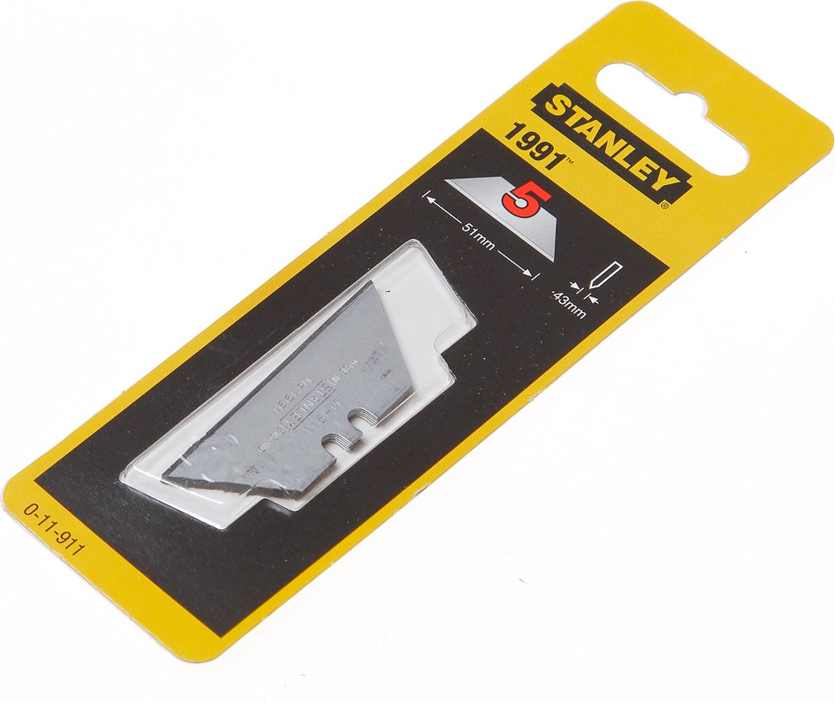 Stanley Handwerkzeuge Ersatzklingen 1991 ohne Löcher – 5 Stück Karte – 0-11-911 – 0-11-911