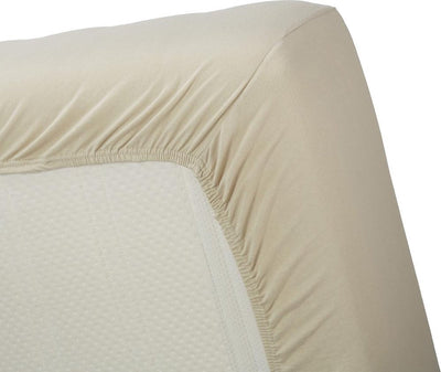 Bettwäschehouse – Jersey – Topper-Spannbettlaken – 140 x 220 cm – Sand