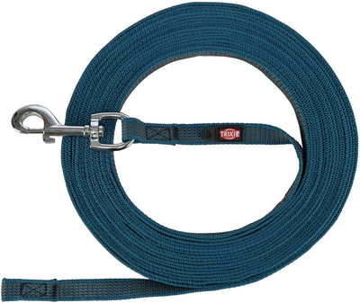 Trixie Hundeleine Schleppleine mit Gummi -Anti -Slip -Benzinblau