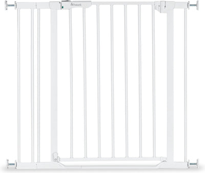 Hauck Clear Step Set 2 Treppenschutzgitter mit 9 cm Verlängerung – 84 bis 89 cm – weiß