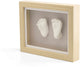 Glückliche Hände – 3D-Handabdruckrahmen für Babys – Holzrahmen mit Plexiglas – inklusive hautfreundlichem Alginatpflaster – einfache DIY-Erinnerung – perfektes Geschenk zur Schwangerschaft (24,5 x 19,5 x 4 cm)