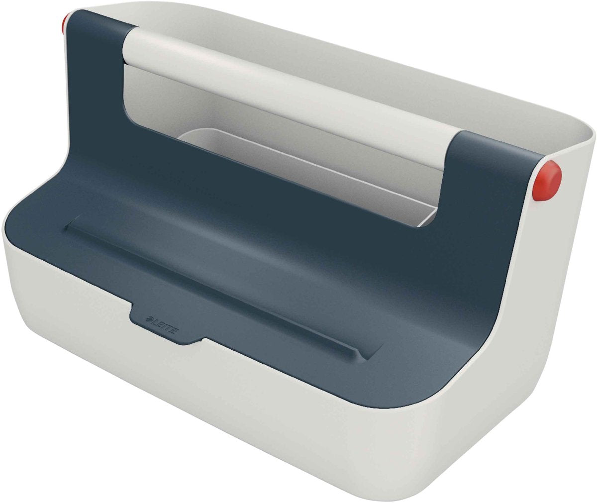 Leitz gemütliche tragbare Aufbewahrungsbox mit Fächern – Aufbewahrungsbox mit Deckel – ideal für das Home-Office und die Arbeit von zu Hause aus – Samtgrau