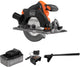 Black+Decker 18 V bürstenlose Kreissäge 165 mm (mit 4,0 Ah Akku und Ladegerät) blccs78m1-qw