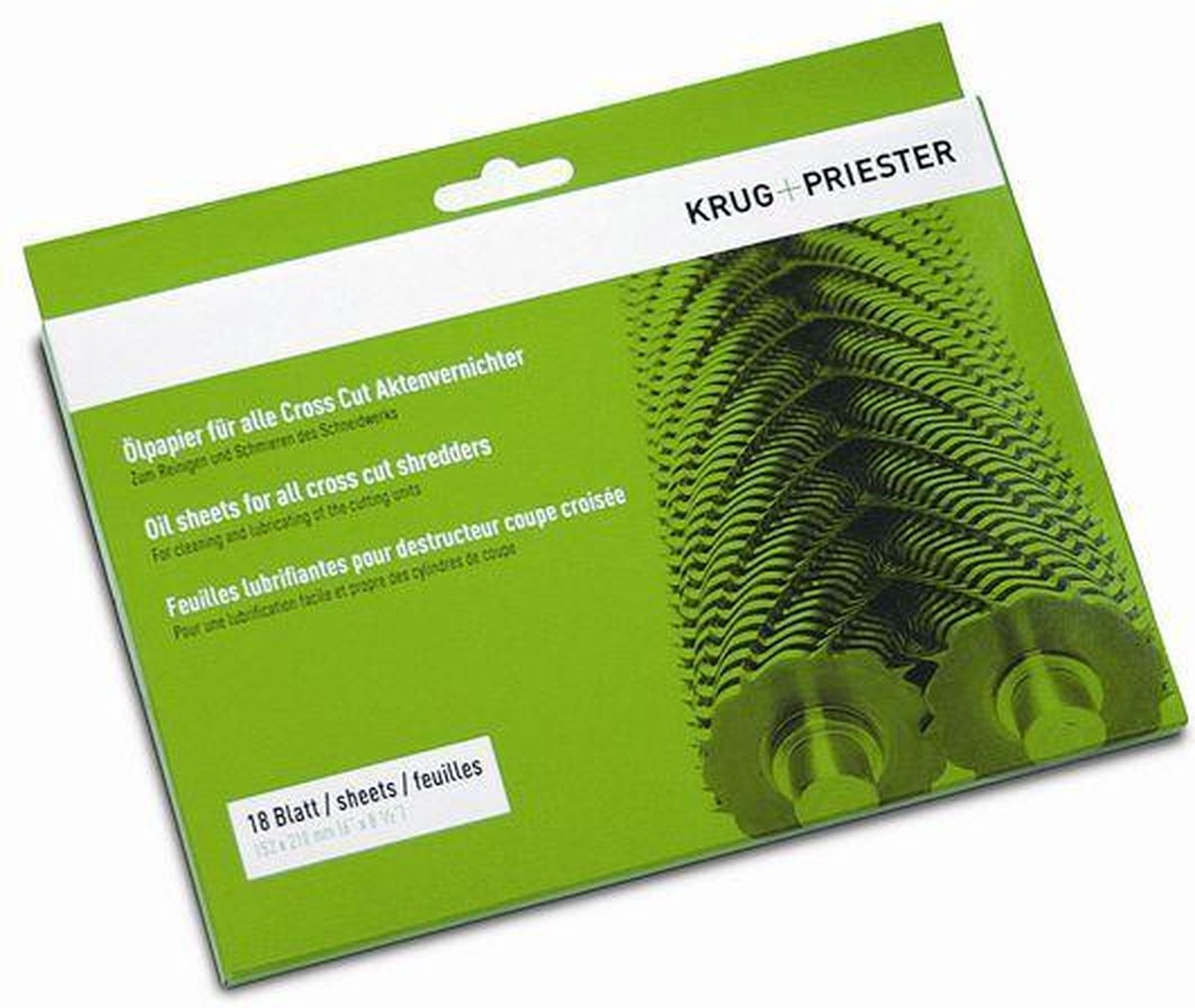 Ideales Ölpapier für Aktenvernichter 9000631 18 Blatt