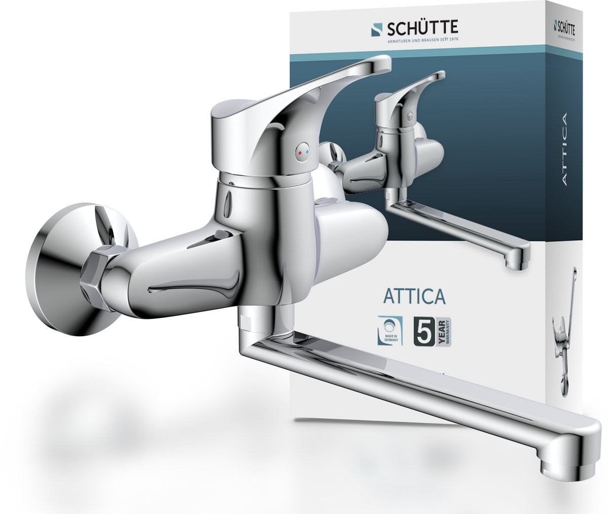 Schütte Schütte Wall Mixer Attica Chrome -gelenkt