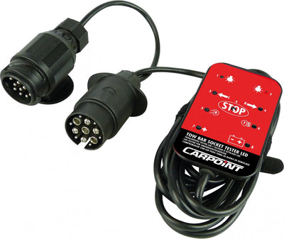 Carpoint Steckdosenleistentester LED – 12 V – 330 cm Kabel – schnelle Diagnose – für Autoanhänger