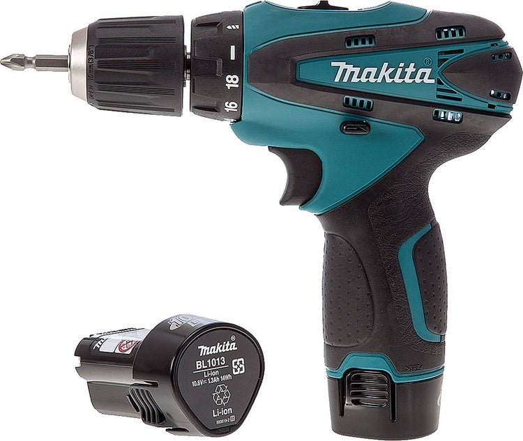 Makita df330dwe Akku-Bohrschrauber – 10,8 V – 1,3 Ah Li-Ion – inkl. 2 Batterien