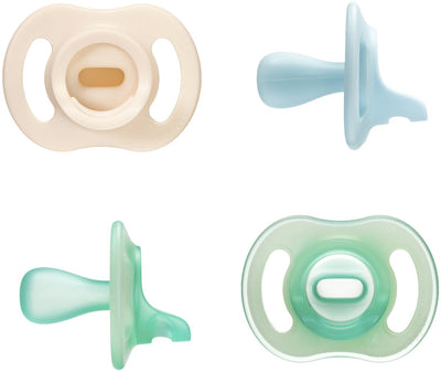 Tommee Tippee ultraleichte Schnuller für Tag und Nacht – 0–6 Monate – 4er-Set – im Dunkeln leuchtender, einteiliger Schnuller