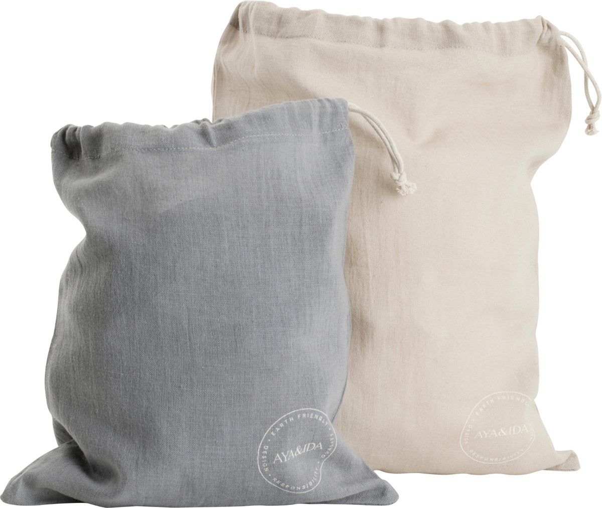 Aya ida aya ida - Baumwolltaschen - Baumwolltasche - Lunchbox - wiederverwendbar - dunkelgrau cremebeige