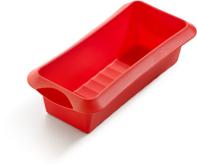 Lékué Kuchenform Rechteck 24 cm - Silikon - Rot