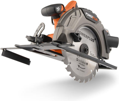 Powerplus Dual Power Akku-Kreissäge powdp25230 – 40-V-Werkzeug, ø185 mm – ohne Akku und Ladegerät – mit 1 Akku.