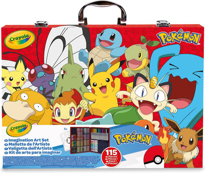 Crayola - Pokémon-Künstlerkoffer, Kreativset mit 115 Teilen, ab 5 Jahren