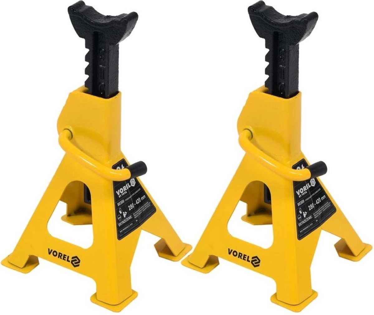 Vorel-Achsträger 2 Stück – 3 Tonnen Tragfähigkeit – 23 x 20 x 36 cm