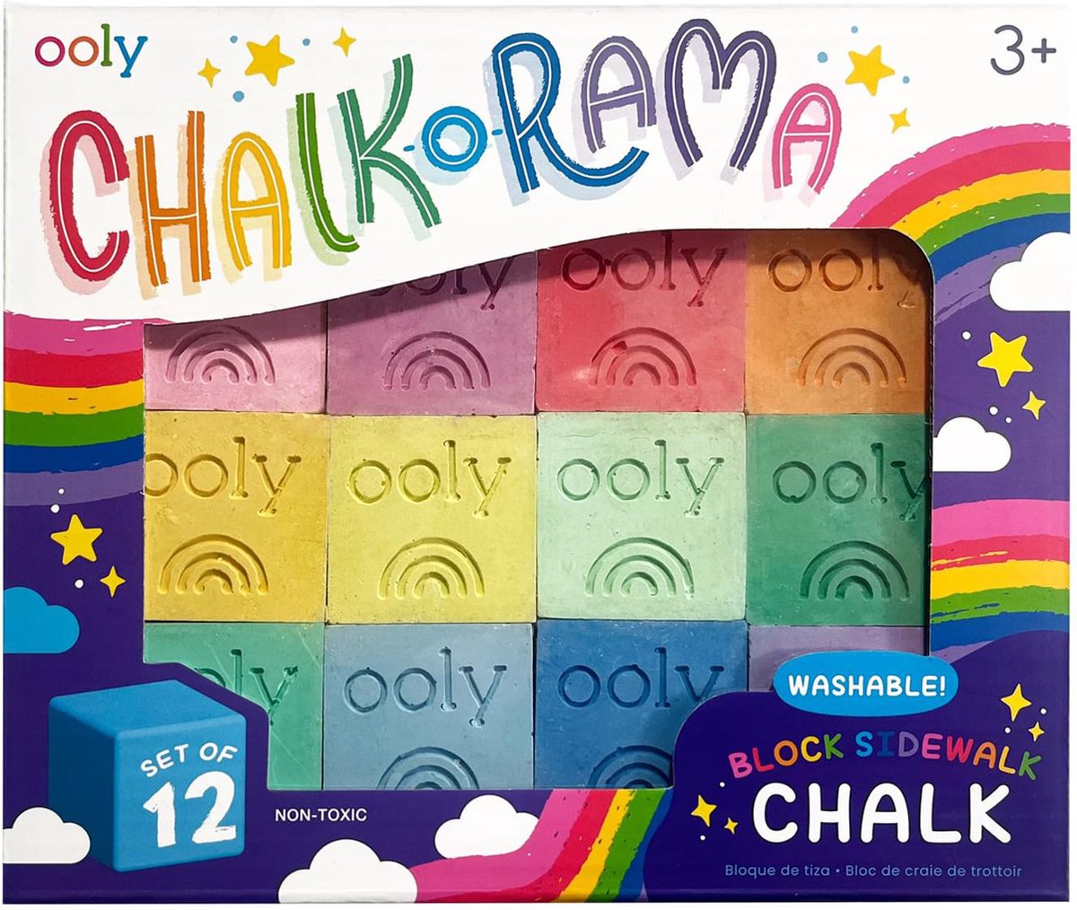 Ooly – chalk-o-rama – 12 Blöcke Bürgersteigkreide