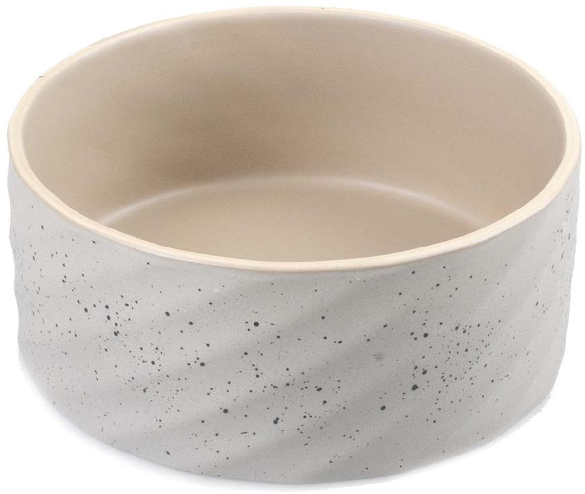 Duvo plus Dinner Time Speiseschüssel Stone Wavy Dune L-2100ml-21,5x21,5x8cm graugrün