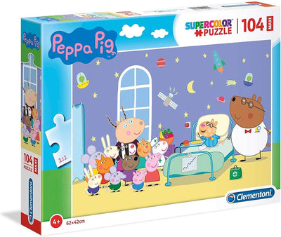 Clementoni - Puzzle 104 Teile Maxi Peppa Pig, Kinderpuzzle, 6-8 Jahre, 23735