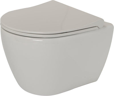 Plieger Lima Wand-WC-Set, tiefe Spülung, spülrandlos, mit Absenkautomatik, weiß