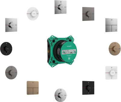 Hansgrohe Showerselect Comfort S Thermostat Einbau für 2 Funktionen Chrom
