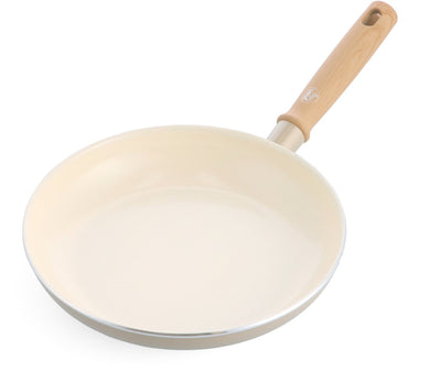 Greenchef Nordics Keramik-Induktionsbratpfanne 24 cm – PFAS-frei – Induktionspfanne – spülmaschinenfeste Keramik-Antihaftbeschichtung – ohne Deckel – Kühlgriff – Creme
