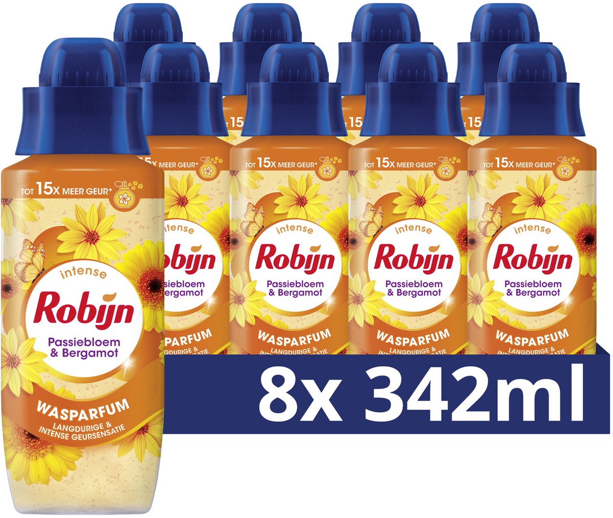Intensives Waschparfüm Ruby – Passionsblume Bergamotte – 8 Flaschen x 342 ml