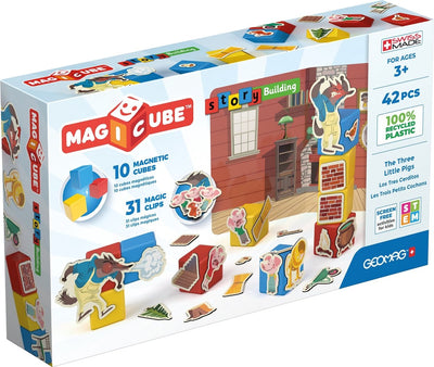 Geomag Magicube Story Building Three Little Pigs – Magnetspielzeug – 42 Teile – ab 3 Jahren