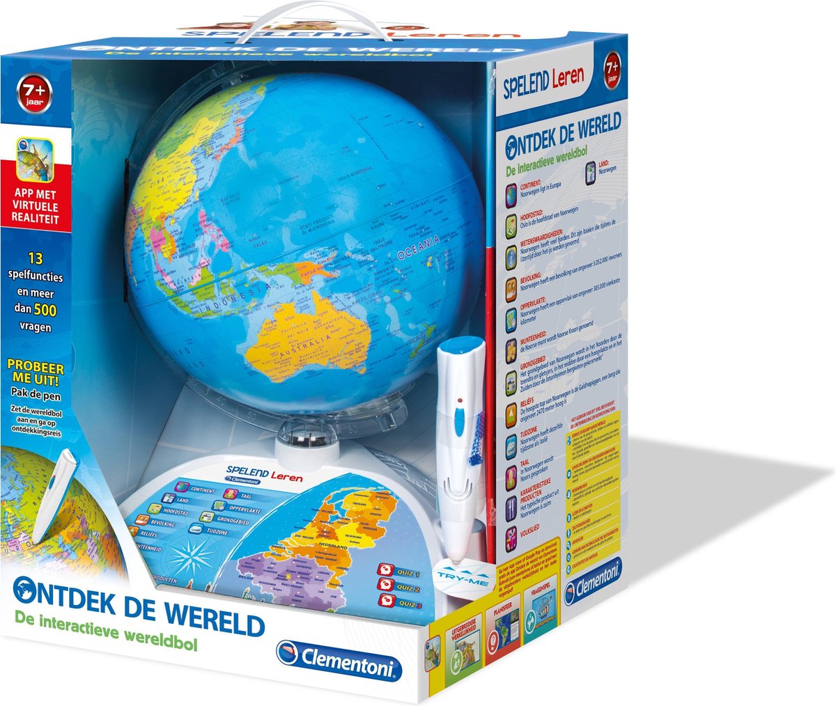 Clementoni spielerisch lernen – die Welt entdecken – interaktiver Globus – Lernspielzeug – ab 7 Jahren