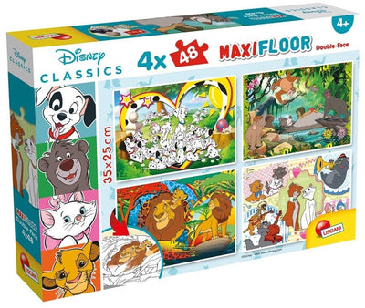 Lisciani Disney Puzzle Maxifloor 4 x 48 Klassiker