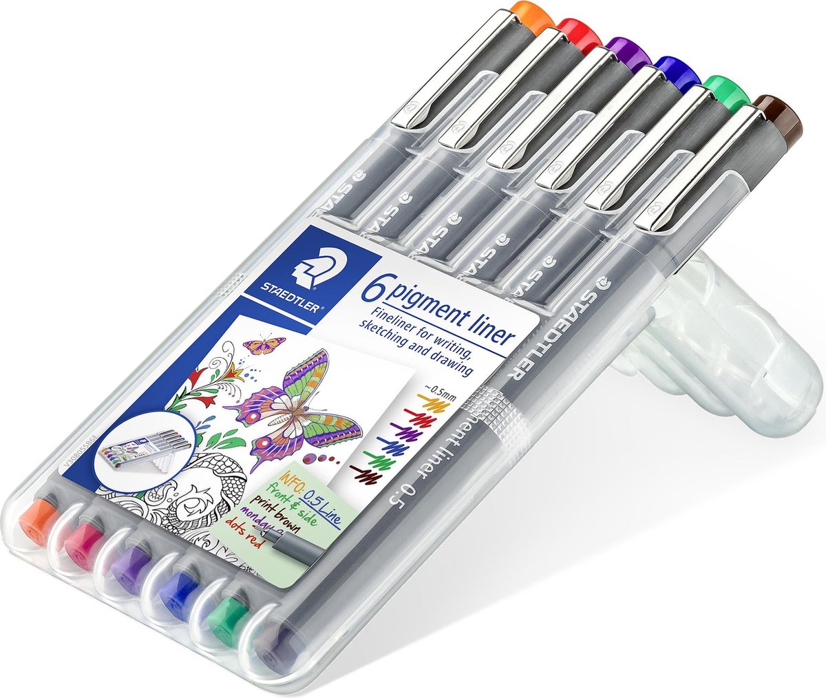 Staedtler Pigmentliner - Box 0,5 mm - 6 Farben