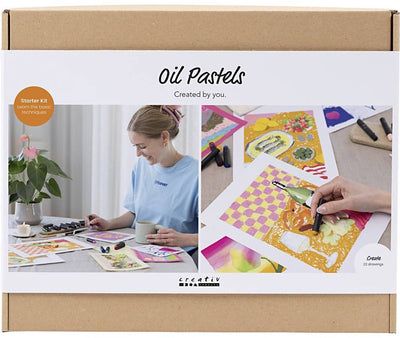 Creativ Company Starter-Hobby-Set Ölpastell, verschiedene Farben, 1 Box